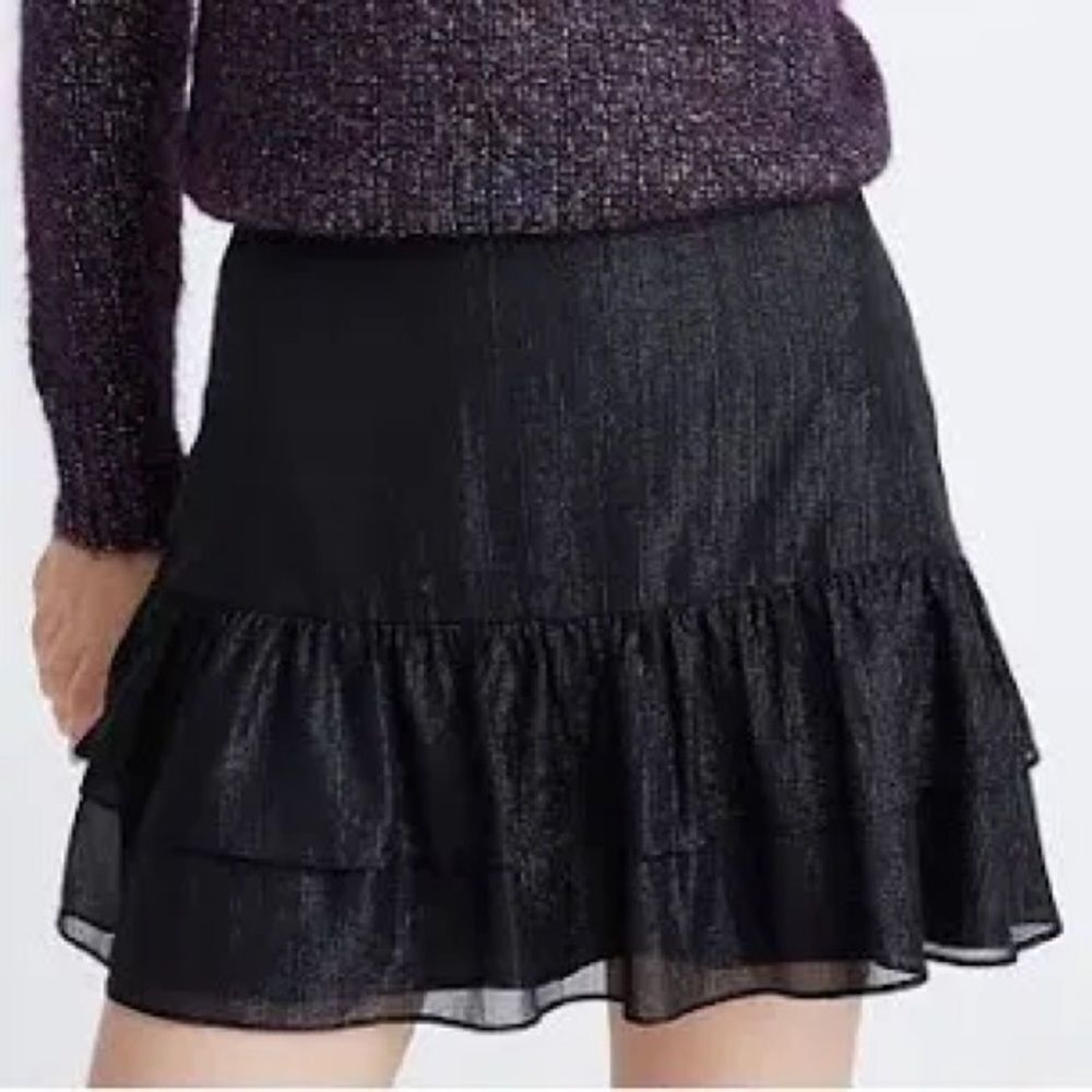 Madewell Shimmer Ruffle-Hem Mini Skirt 4